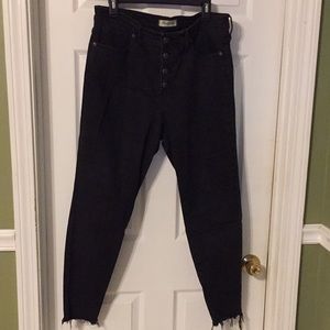 Madewell black high rise skinny jeans